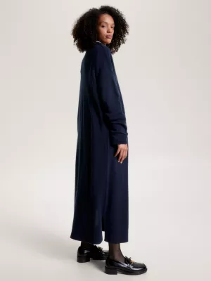 Vestido de malha midi de lã com modelagem relaxada