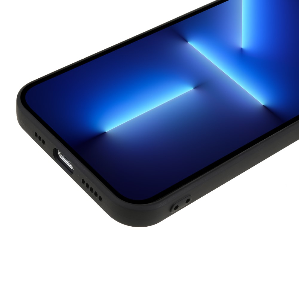 iPhone 13 Pro Gummi Case Schutzhülle mit Kameraschutz - Schwarz