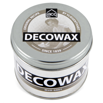 Lacq Decowax houtwas semi transparant mud grey 370 ml