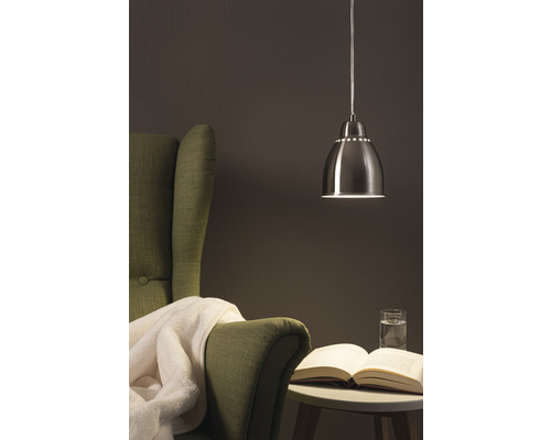 Plantenlamp, 1-lamp, HxØ 180x14,5 cm, ijzer/geborsteld