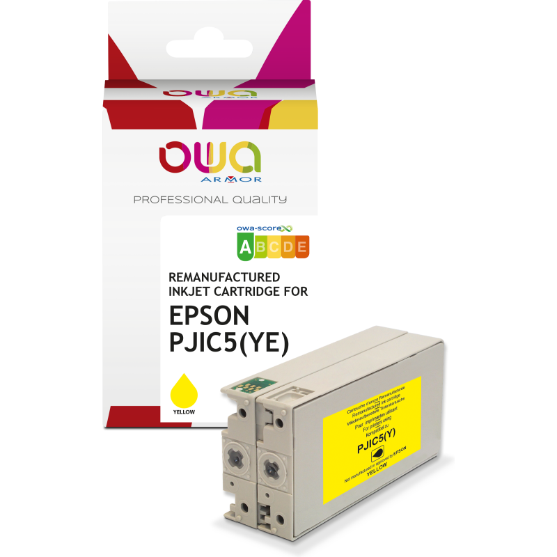 Cartouche d'encre remanufacturée OWA - standard - Jaune - pour EPSON C13S020451
