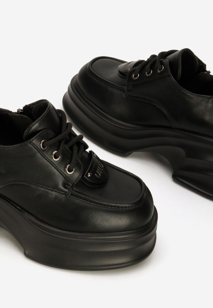 Chaussures casual à plateforme noirs Adnana