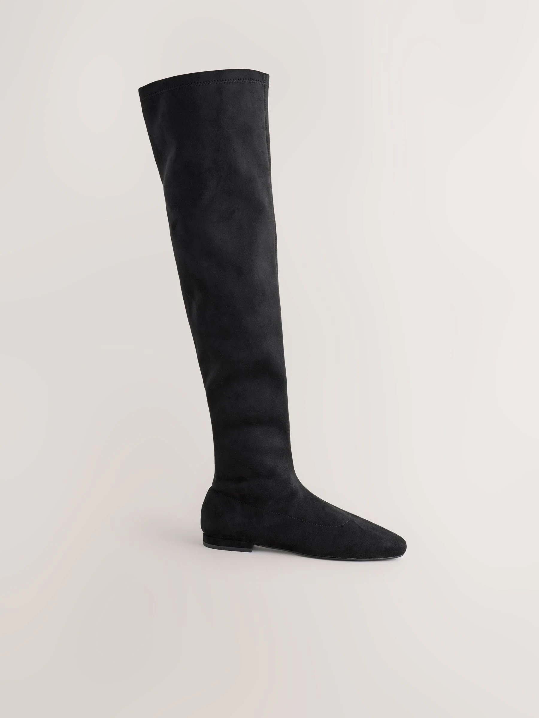 Zwart - Forever Comfort® Flat Sock Over The Knee Boots