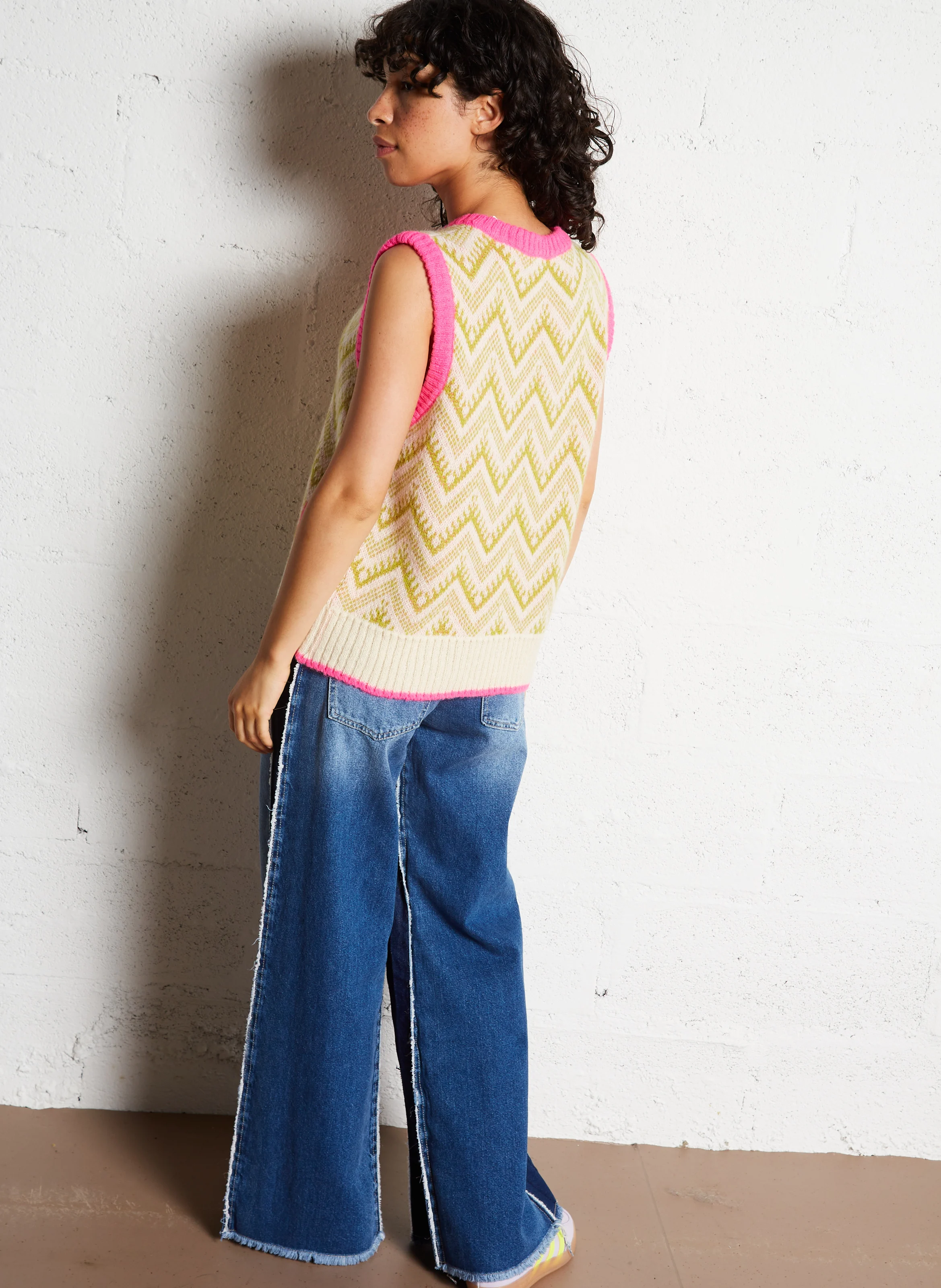 PICANTE - Pull ample sans manches imprimé | Multicolore