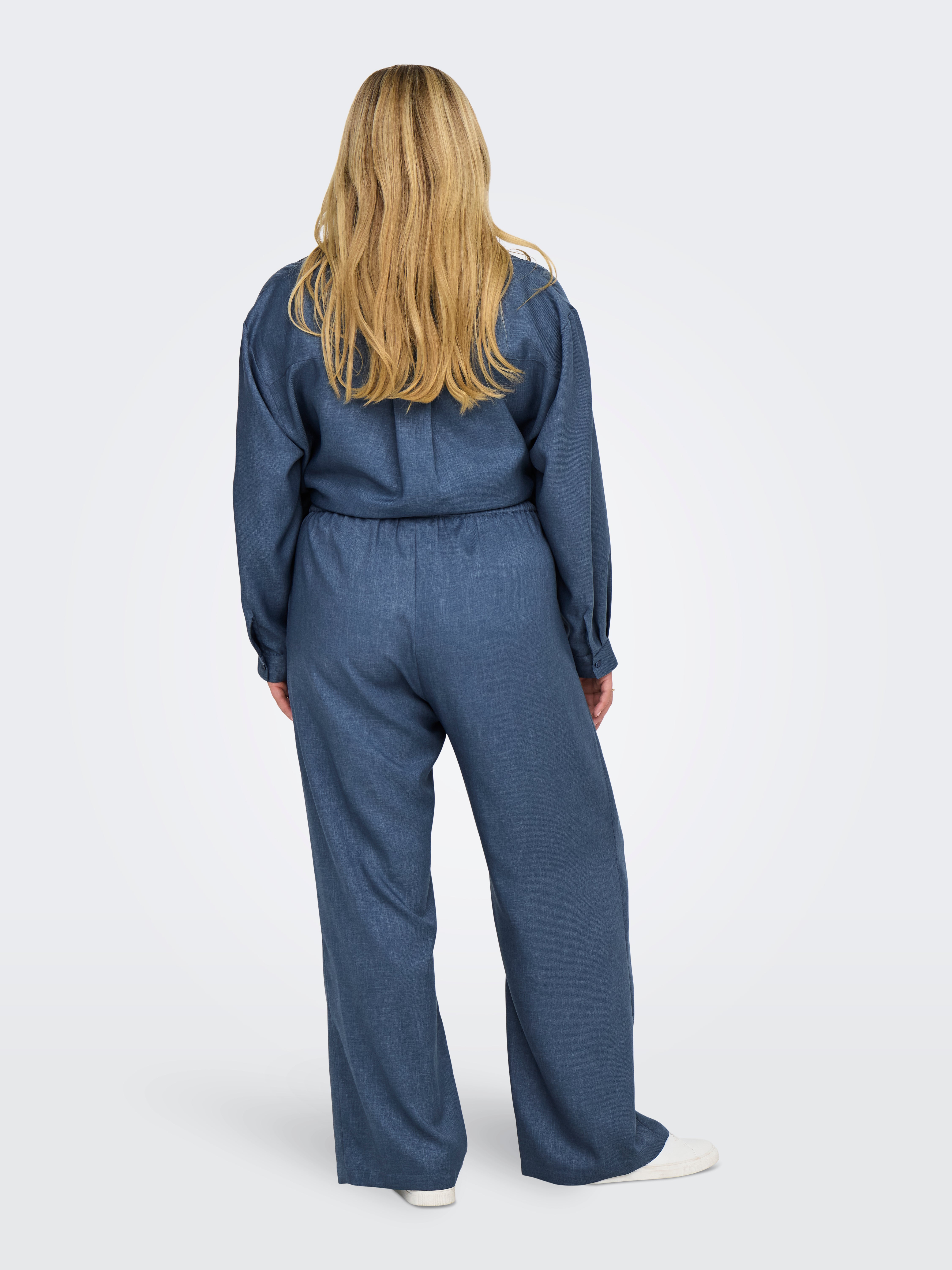 CARHASSY Normal geschnitten Hose mit weitem Beinschnitt Dark Denim