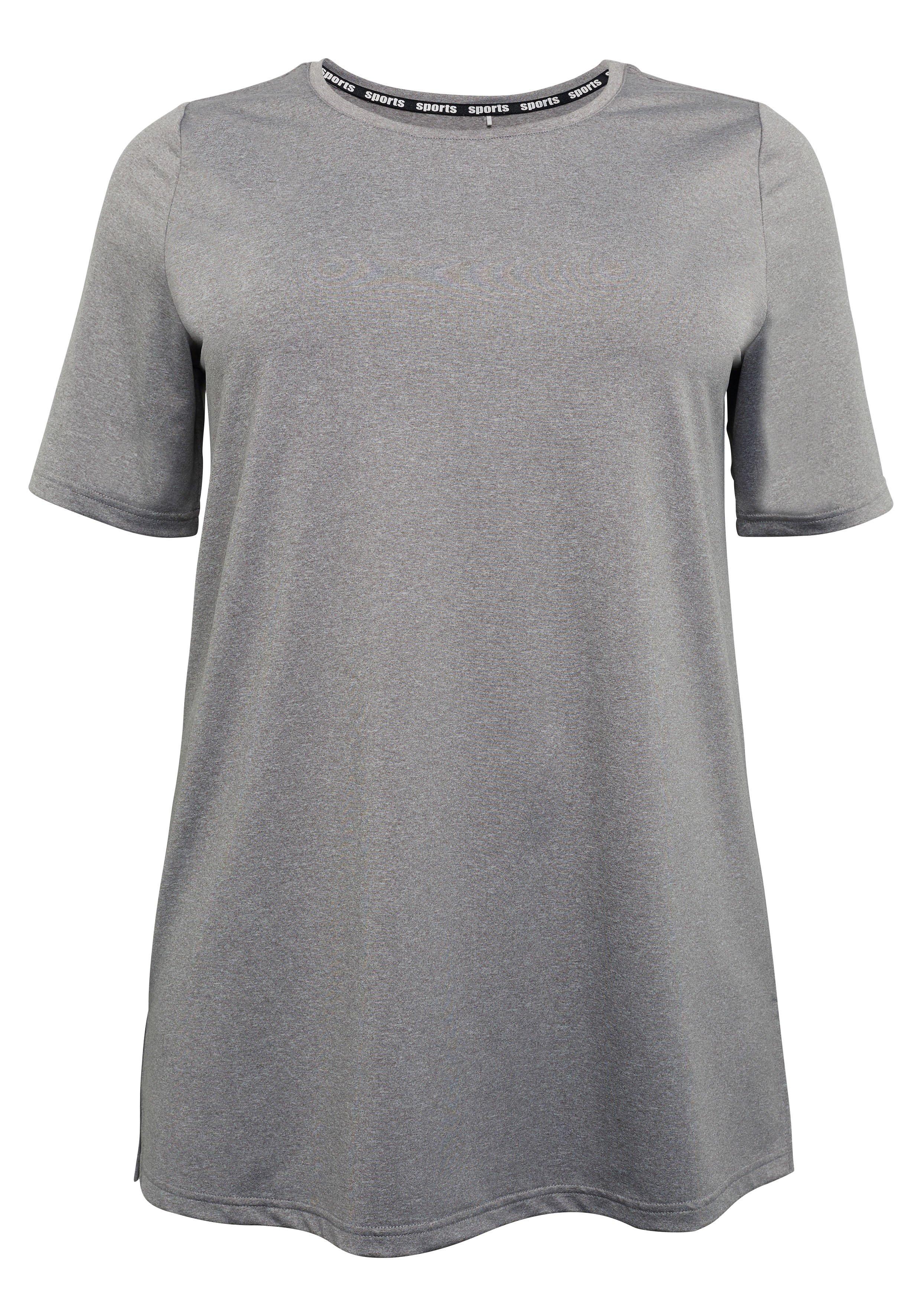 Langes Funktionsshirt mit seitlichen Schlitzen