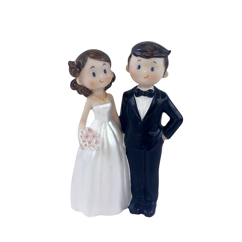 (12x5.5cm) Hochzeits Torten Figur Party Deko Brautpaar Kuchen Topper