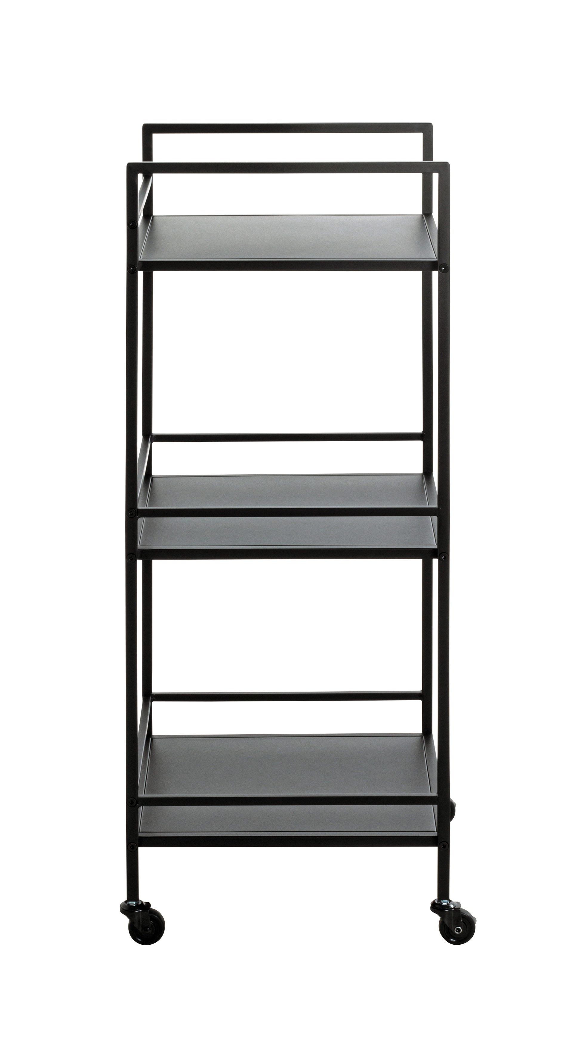 Beistelltisch auf Rollen 35 x 92 cm schwarz
