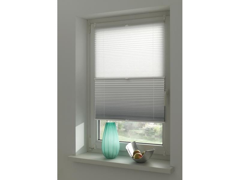 Gardinia Plissée Easyfix, Day & Night 40 x 130 cm, Weiss Plissée mit Tag und Nacht Funktion