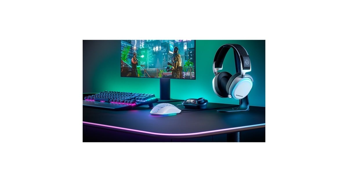 SteelSeriesAerox 3 Snow 2022 gaming muis  (Wit, 8500 dpi, RGB leds)