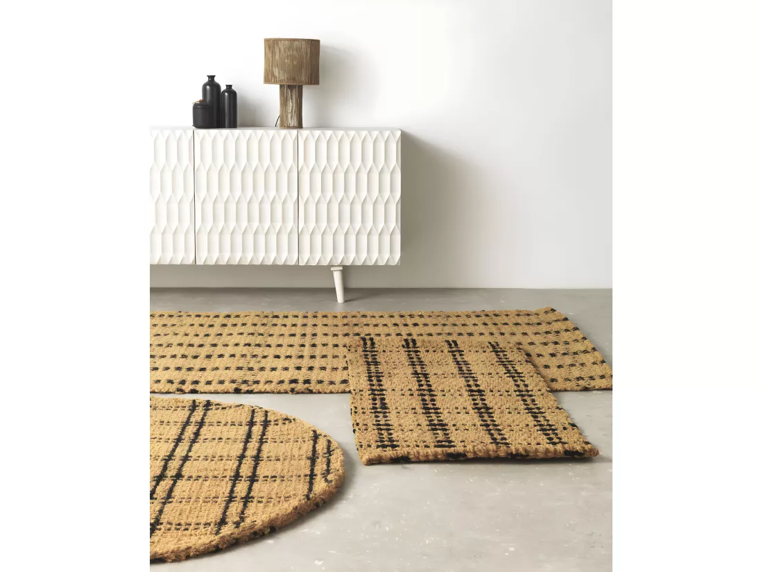Tapis en fibre de coco de 120 cm de diamètre