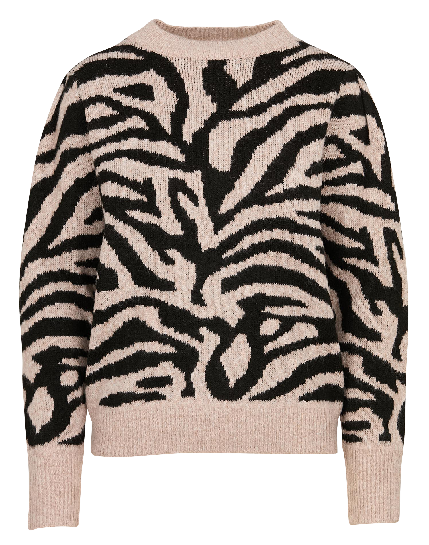 Pull zébré| Noir