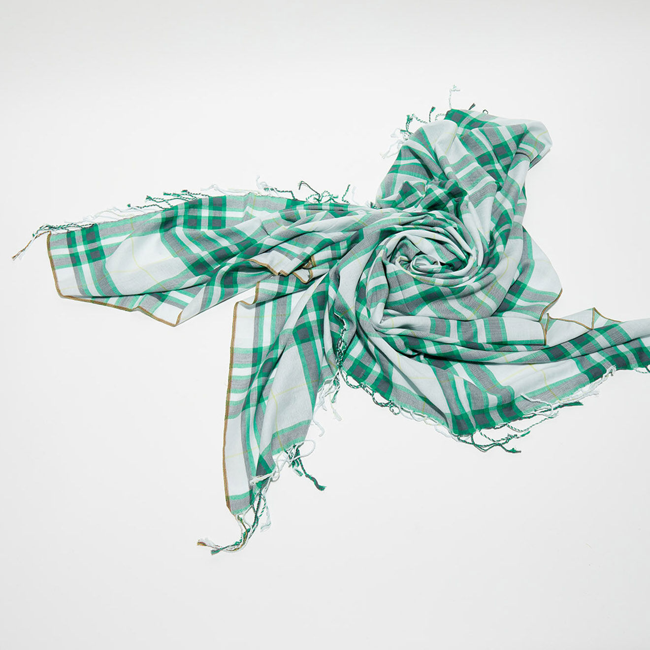 Bellerose Echarpe en Laine & Coton Sedra verte