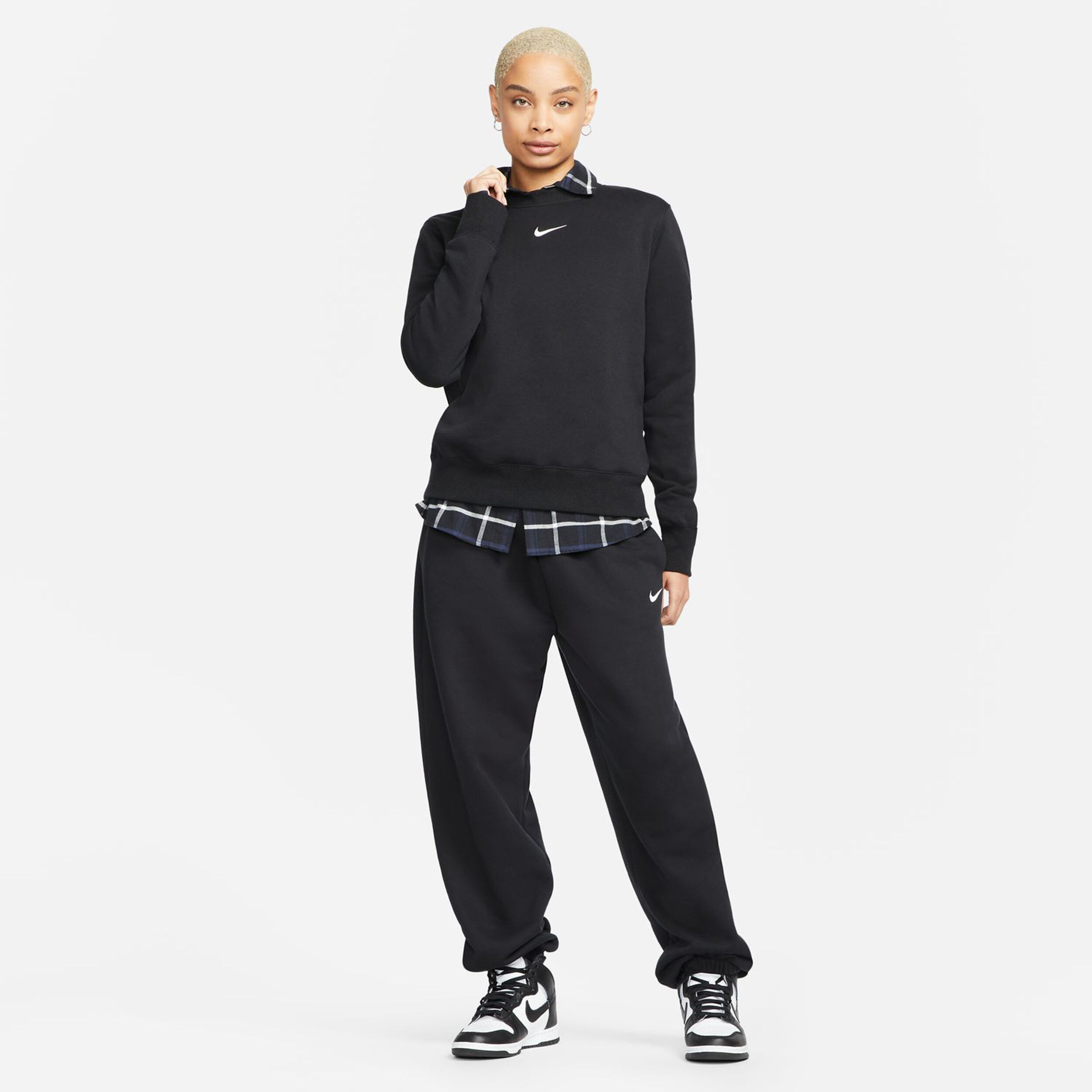 Nike PHNX Fleece STD Crew Sweat-shirt Femmes - Noir