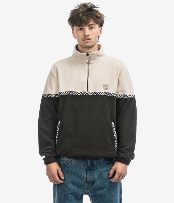 Iriedaily Monte Noe Troyer 1/2-Zip Sweatshirt (black white)