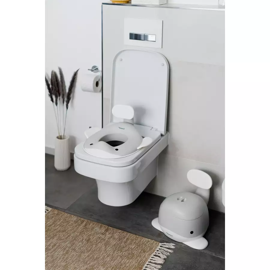 KINDSGUT Toilettenaufsatz Wal hellgrau