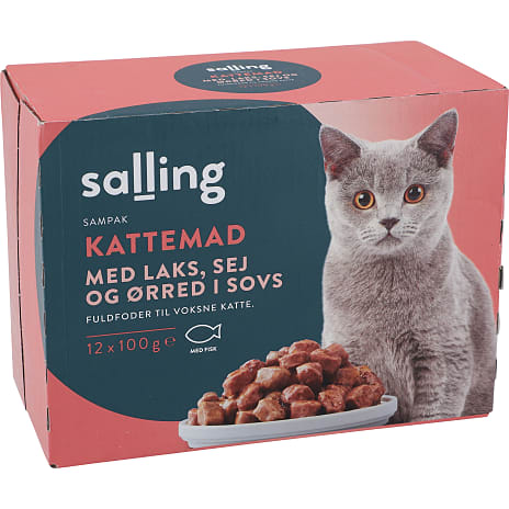 Vådfoder i sovs m. fisk