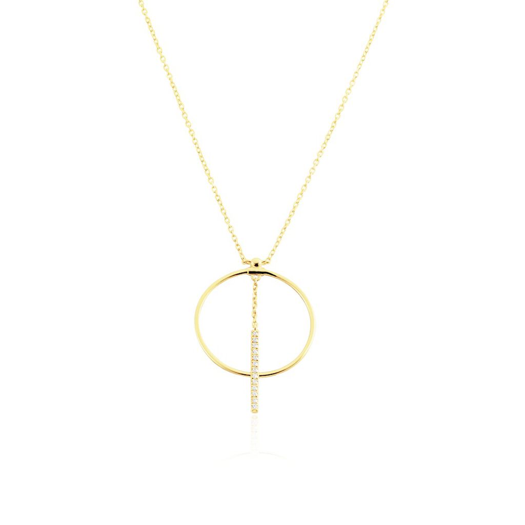 Collier Or Jaune Guda Oxyde De Zirconium