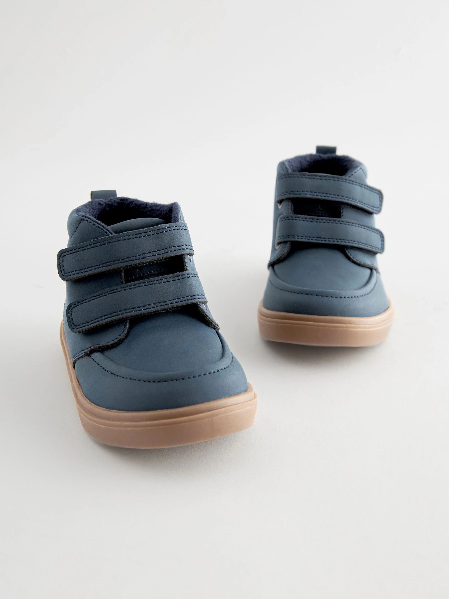 Donkerblauw - Laarsjes met klittenbandsluiting en warme voering