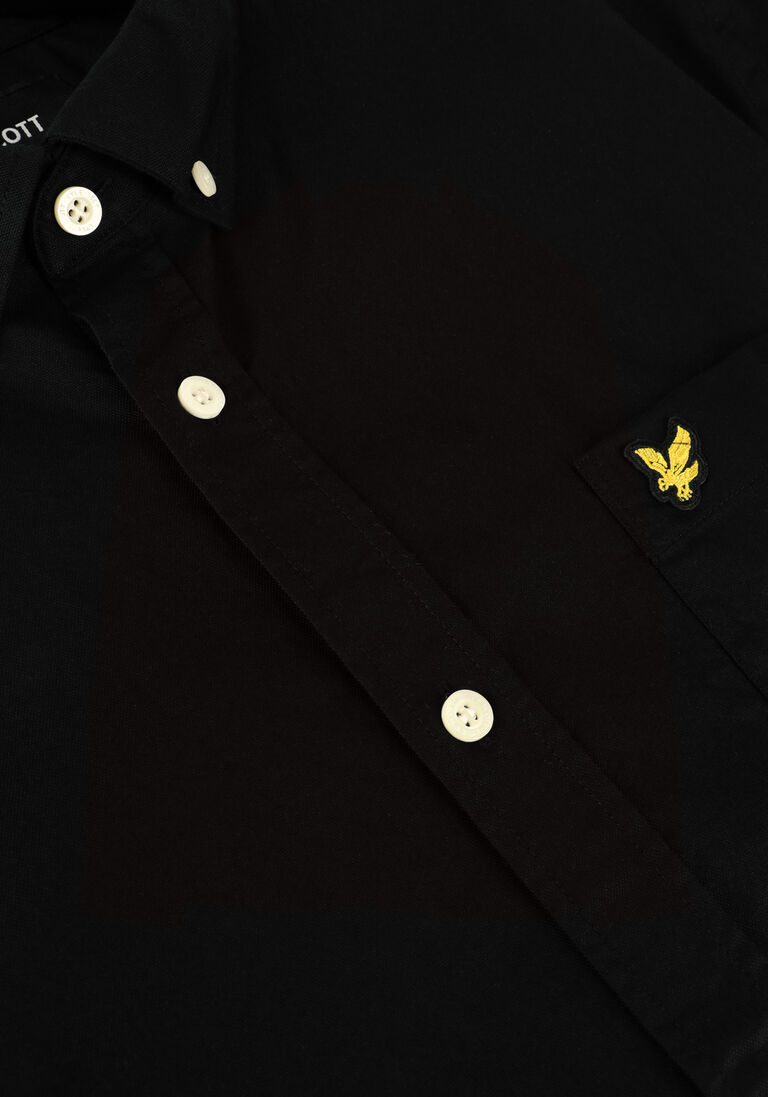LYLE & SCOTT zwarte lyle & scott casual overhemd oxford shirt