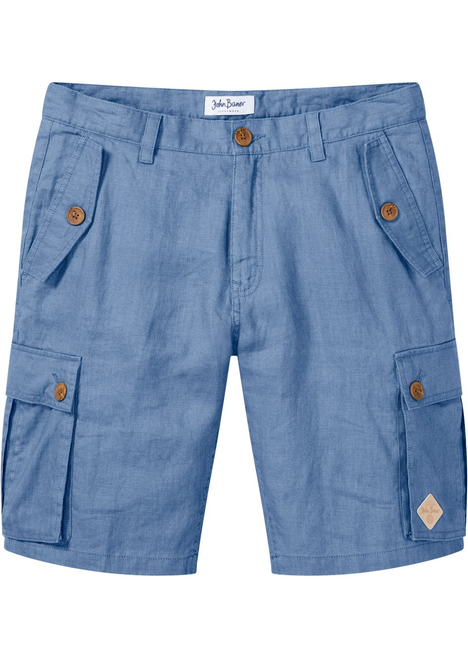 Bermuda cargo en lin, Loose Fit