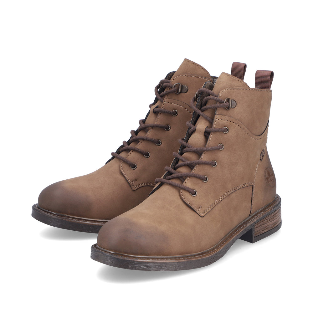 Rieker Damen-Schnürstiefelette Holz-Braun