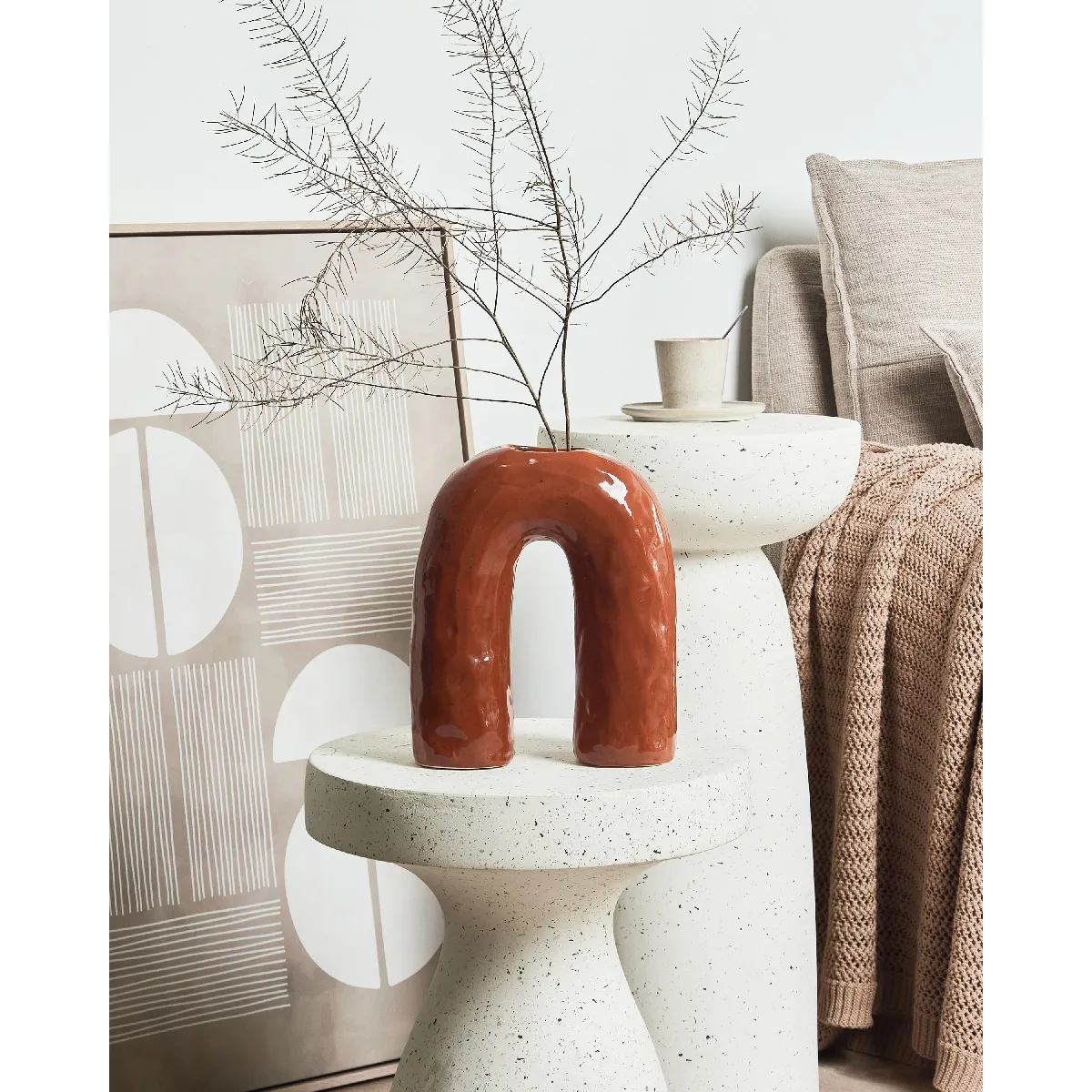 Beliani PERCH Marron