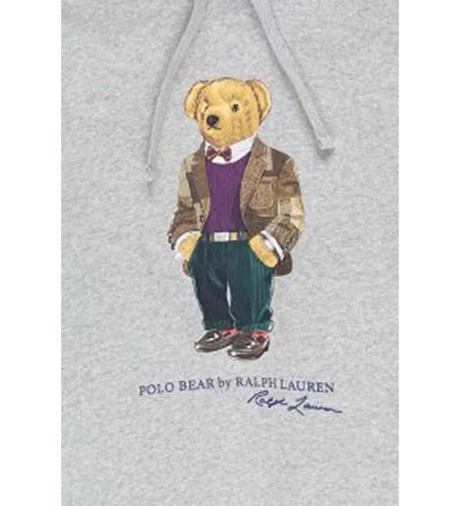 Moletom Ralph Lauren Polo Bear cinza