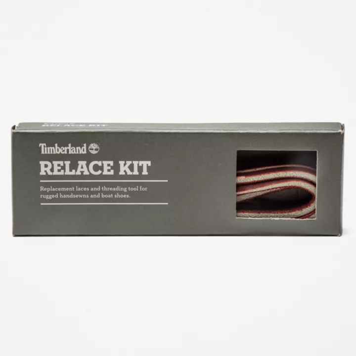 Kit de lacets de rechange en cuir brut en rouge