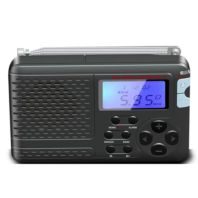 SY-7700 Retro AM/FM/SW/TV Fuldbåndsradio LCD-skærmradio