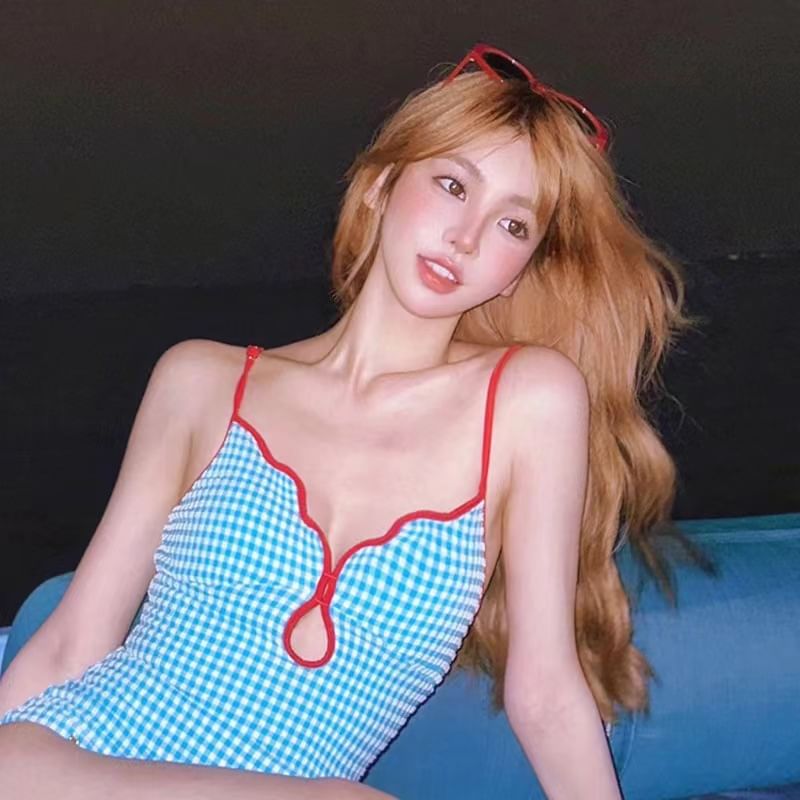 Oceanid - Gingham Cutout badpak