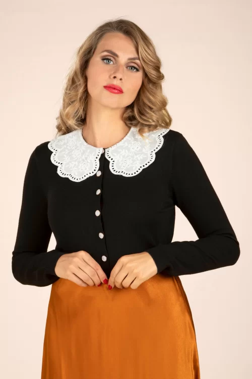 Banned Retro Polly cardigan in zwart