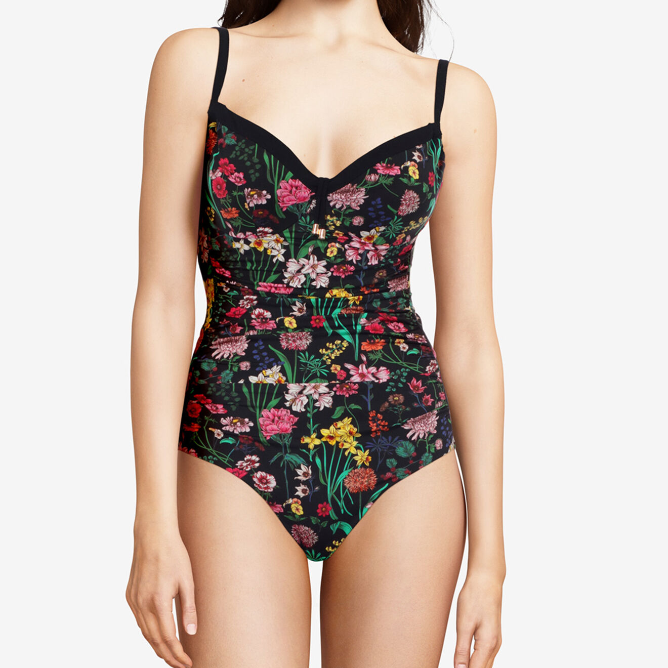 Chantelle Maillot de bain 1 Pièce enveloppant Flowers imprimé multicolore