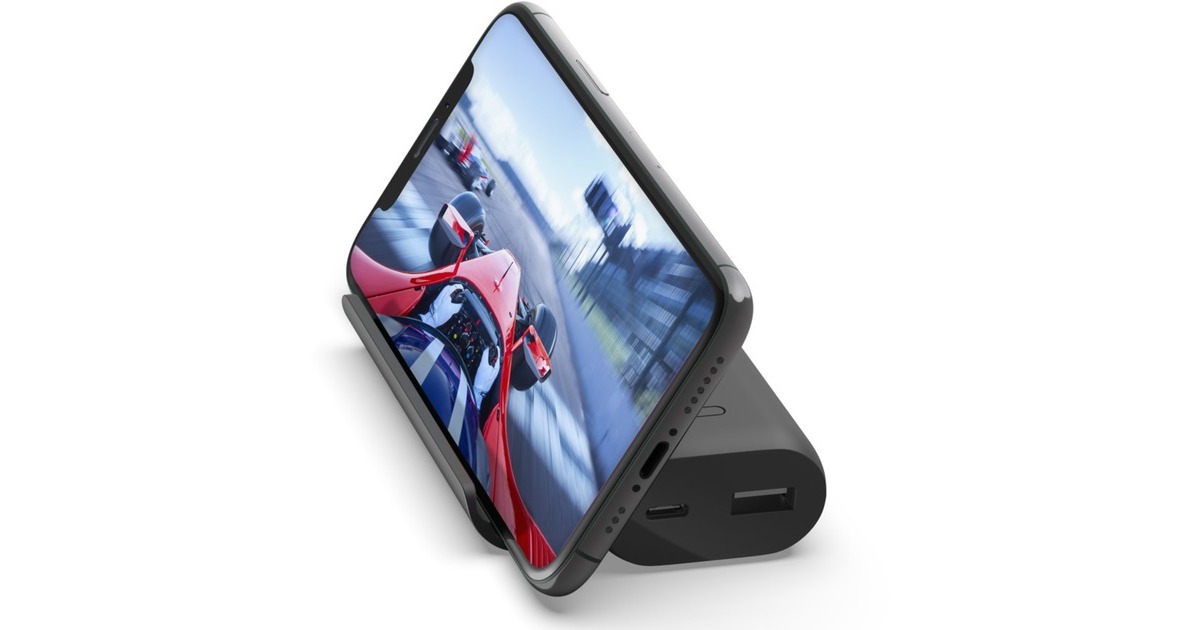 BelkinBOOST CHARGE Powerbank 5000 mAh + standaard- play serie  (Zwart)