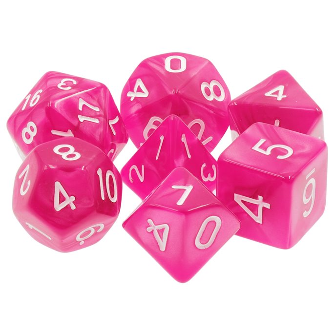 Set de dés de Jeu de Rôle : Rouge Perle