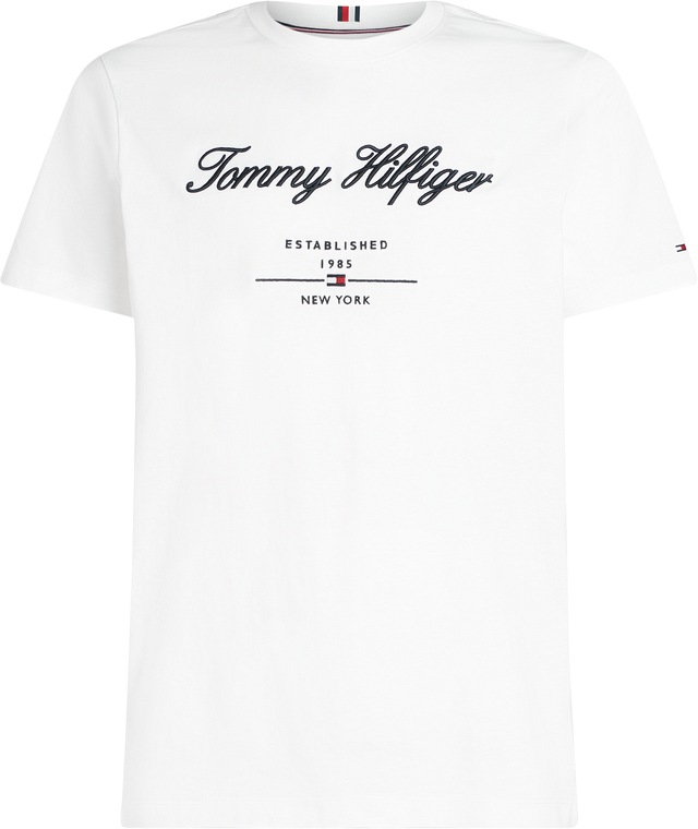 Tommy Hilfiger Big & Tall Rundhalsshirt »BT-SCRIPT LOGO TEE-B«, in Grossen Grössen, Logostickerei
