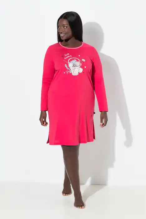Bigshirts, 2er-Pack, Katzen, Rundhals, Langarm, magenta