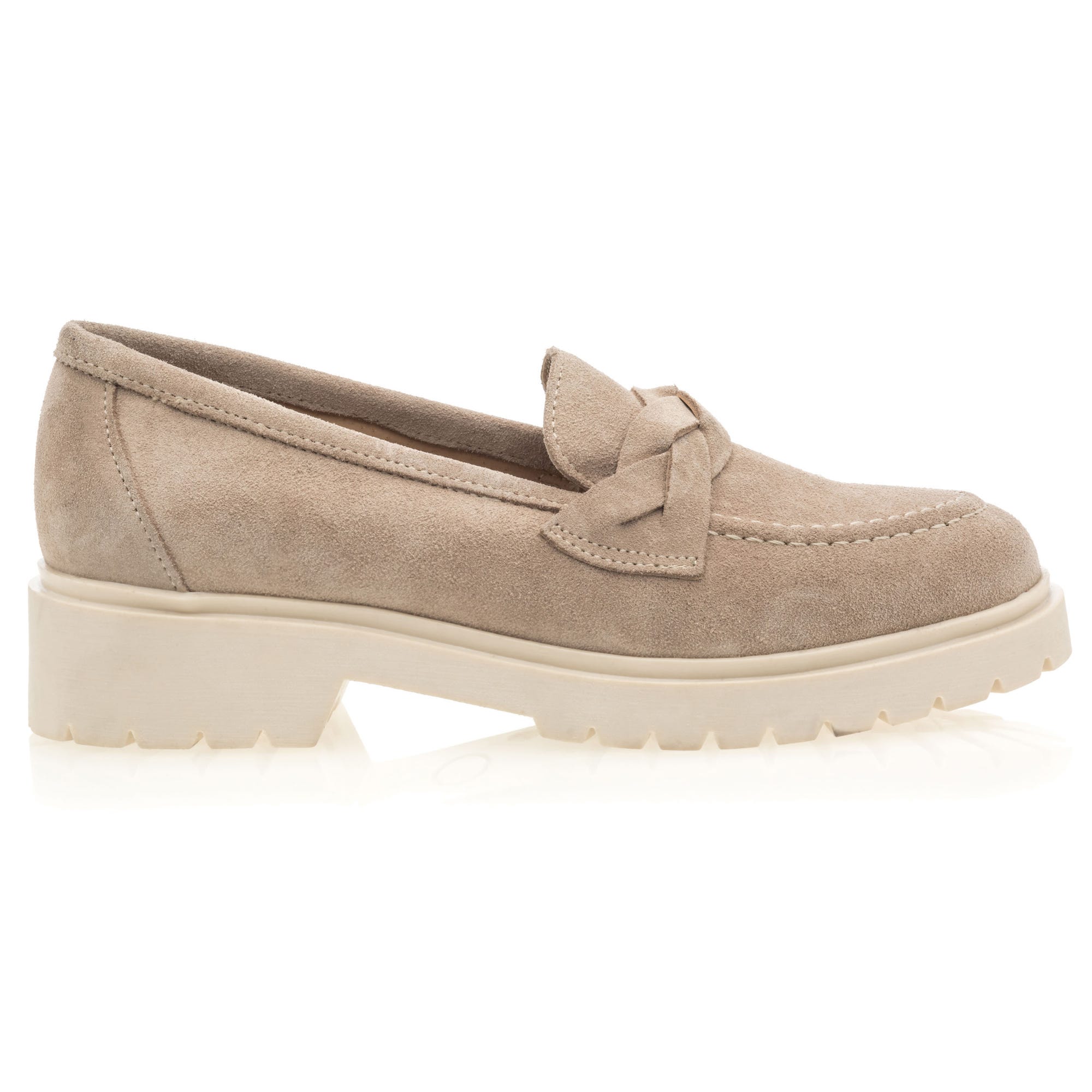 Mocassins Femme en cuir beige