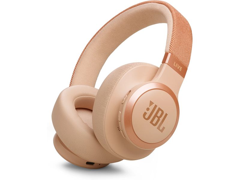 JBL Wireless On-Ear-Kopfhörer Live 770NC Rose Kabelloser Over-Ear-Kopfhörer mit True Adaptive Noise Cancelling