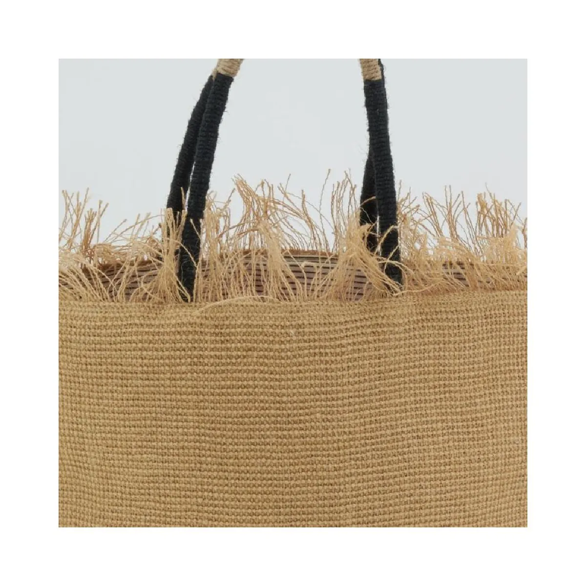Aubry Gaspard Sac jute/coton - Franges