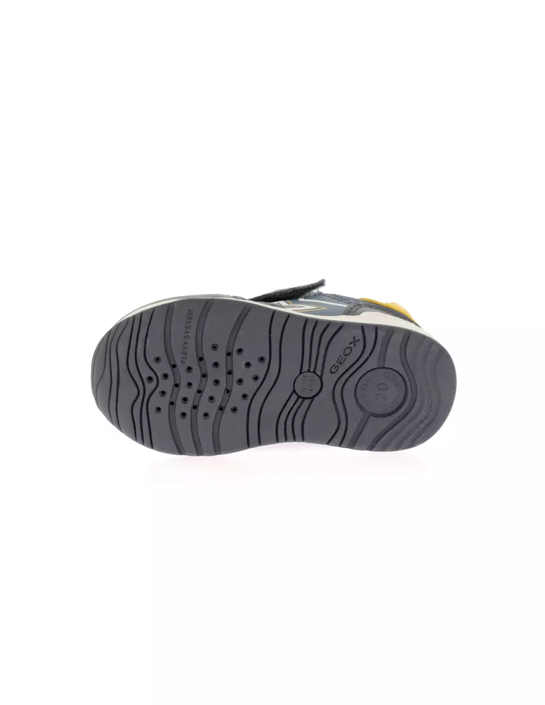 GEOX B RISHON - Baskets BLEUMARINE/JAUNE