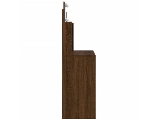 VIDAXL - Coiffeuse avec lumières led chêne marron 96x40x142 cm
