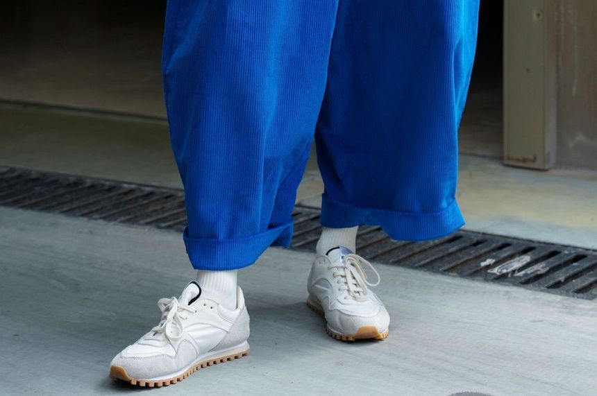 Shinobu - Harembroek van corduroy met elastische taille