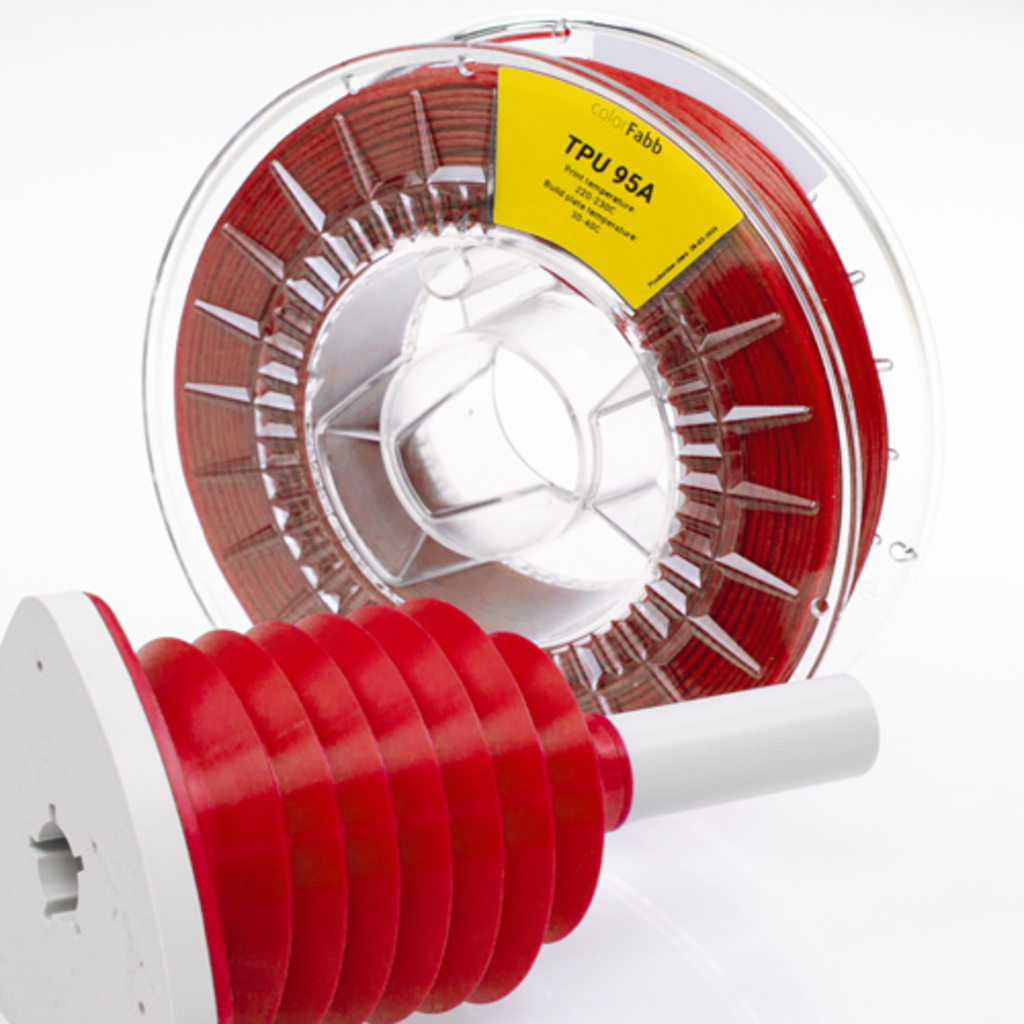 colorFabb  TPU 95A Red, 1,75 mm / 700 g    Semiflexibles TPU Filament mit 95A Shore Härte