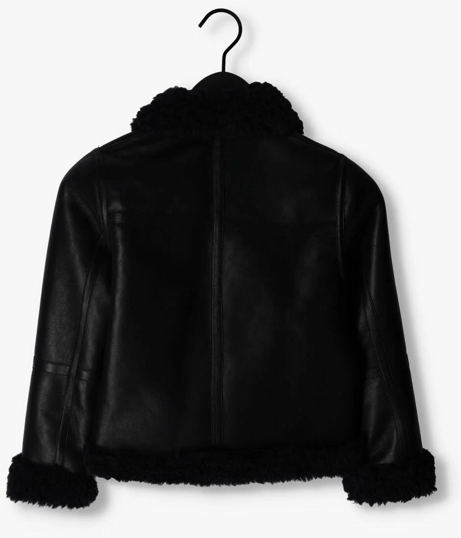 STAND STUDIO zwarte stand studio leren jas lorelle mini jacket