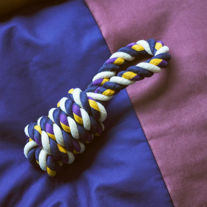 HAY - Dogs Rope Spielzeug, blau / lila / ocker