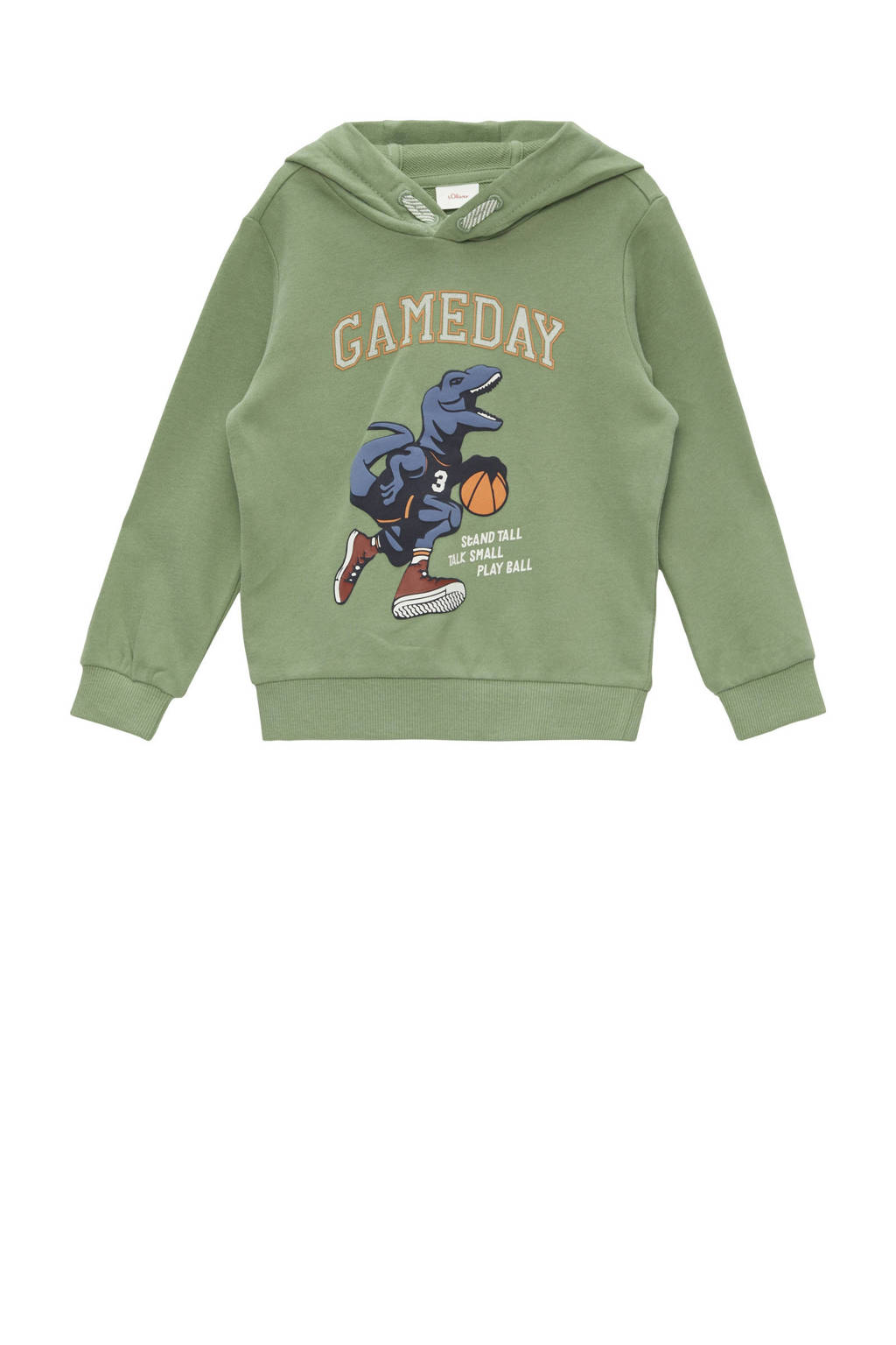 s.Oliver hoodie met printopdruk groen