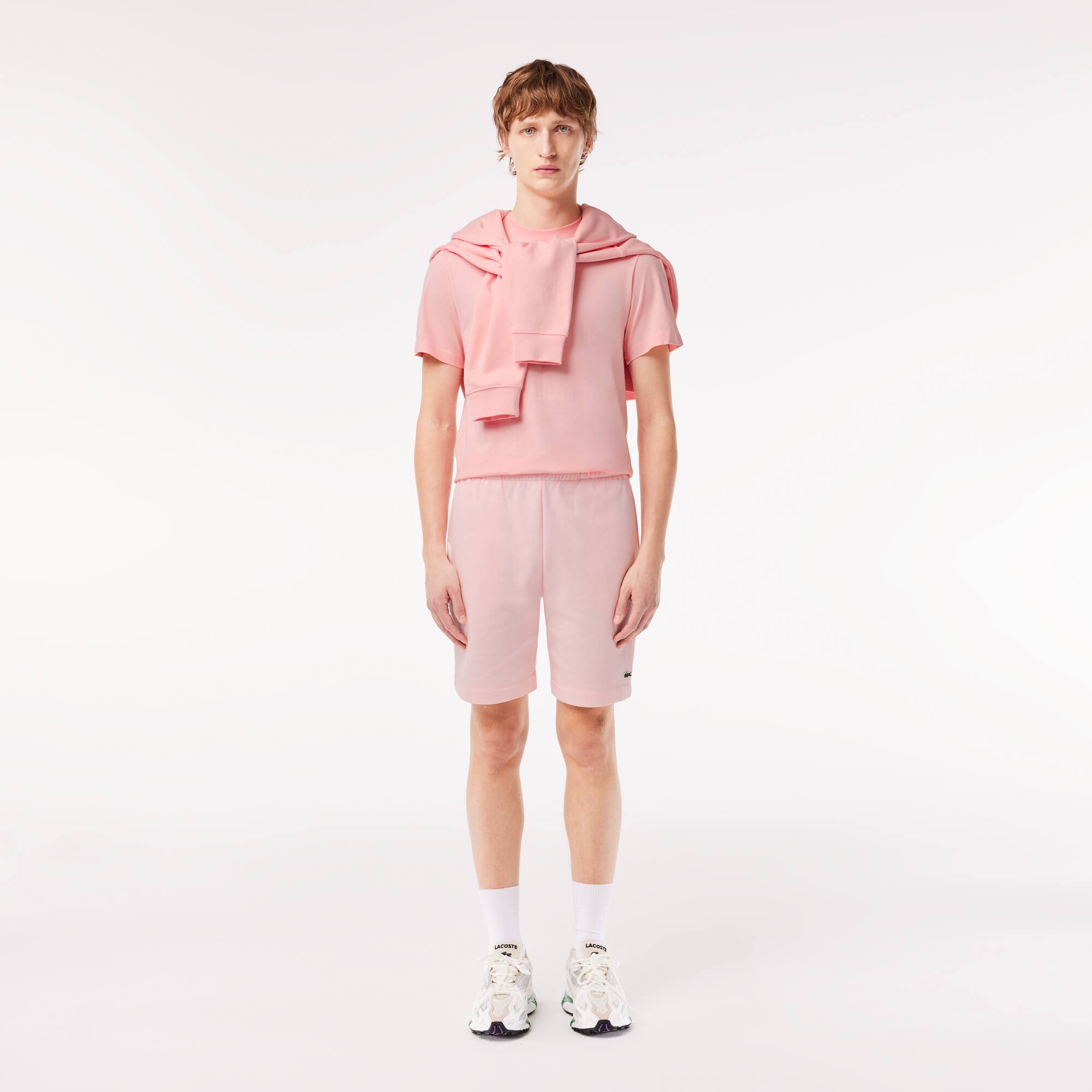 T-shirt regular fit avec marquage en jersey de coton T-Shirts - Rose - Lacoste - Unisex