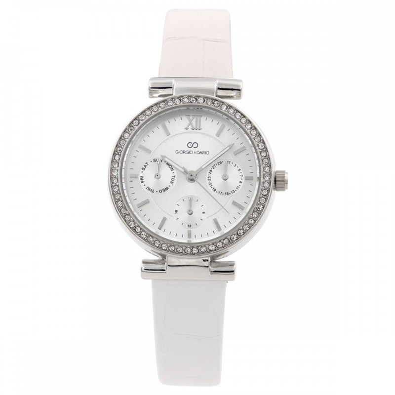 Montre Femme GIORGIO bracelet Cuir Blanc