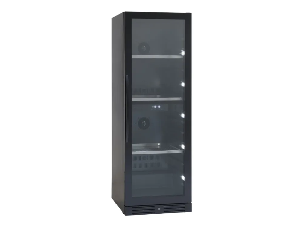 Scandomestic SV 1382 B - Vinkøleskab - 2 Zoner - bredde: 59.5 cm - dybde: 68.2 cm - højde: 176.4 cm - 461 liter - sort - Optil 138 flasker